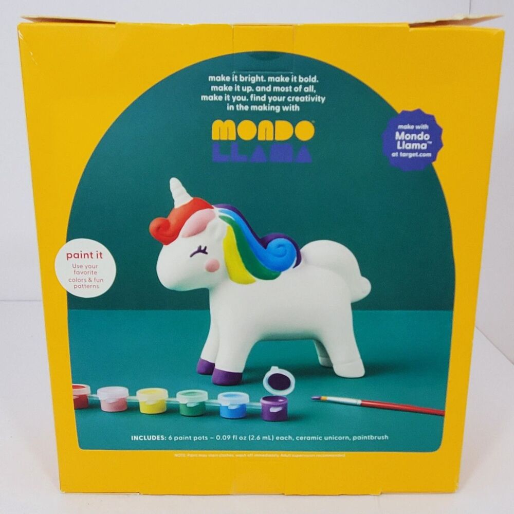 Mondo LLama Paint It Yourself Ceramic Unicorn Kit